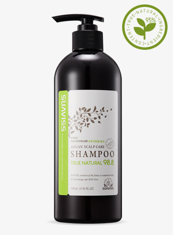 수아비스 아르간 두피 케어 샴푸 트루 네츄럴 98.8 500ml
